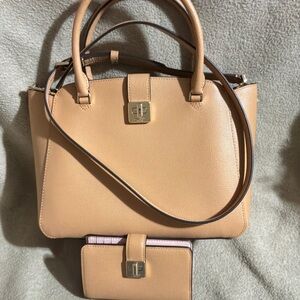 NWOT Kate Spade Phoebe Satchel with matching wallet, color Tan